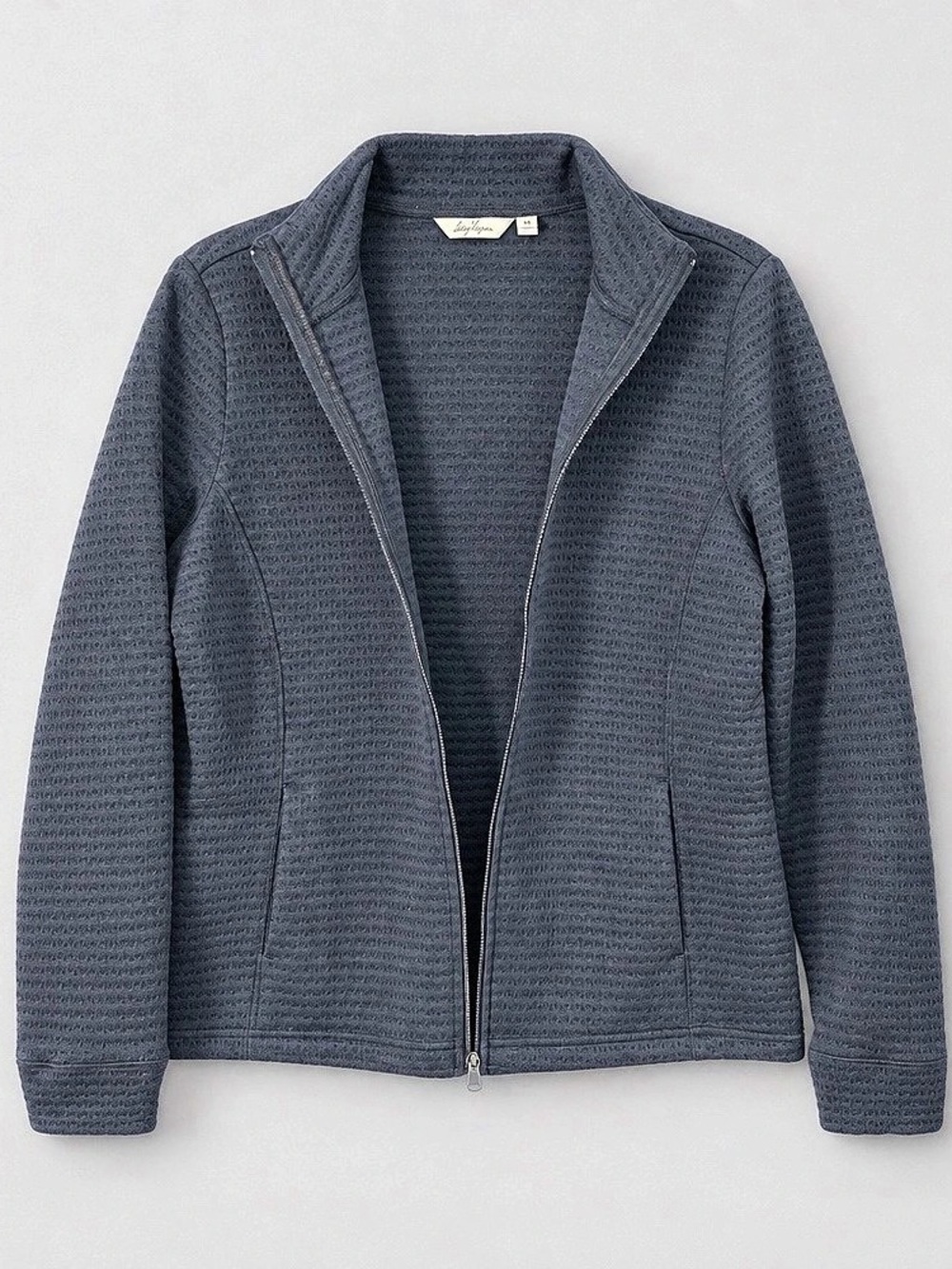 Lady Hagen Women's Textured Zip Jacket in Gray Like New